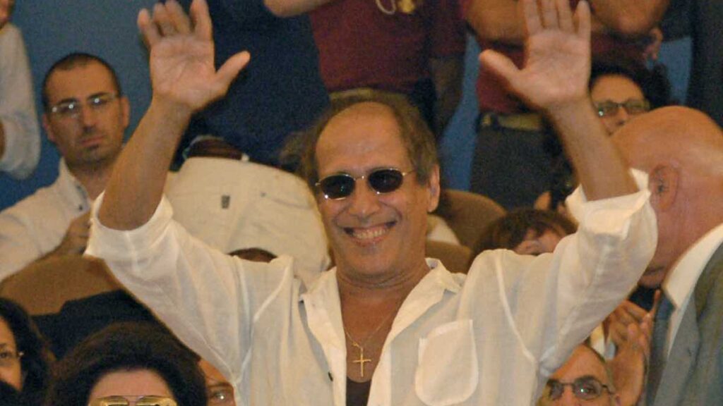 Adriano Celentano biography portrait — close up shot of the artist.