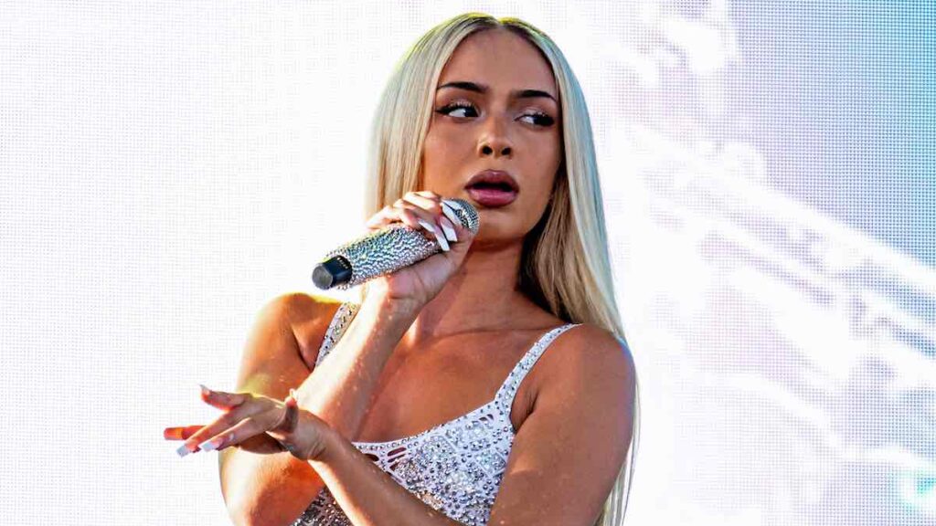 Bad Gyal biography portrait — performing on stage at Primavera Sound L.A. in 2022.