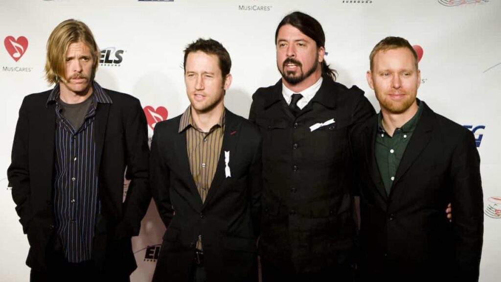 Foo Fighters biography portrait — Dave Grohl and the band performing live in 2009.