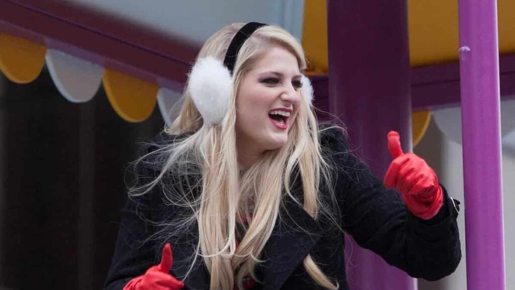 Meghan Trainor biography portrait — American singer and songwriter at Macy's 2014 event.