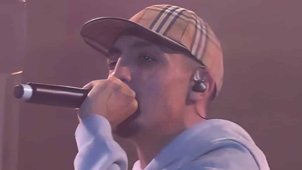 Morad biography portrait — performing live on stage in Casablanca in 2022.