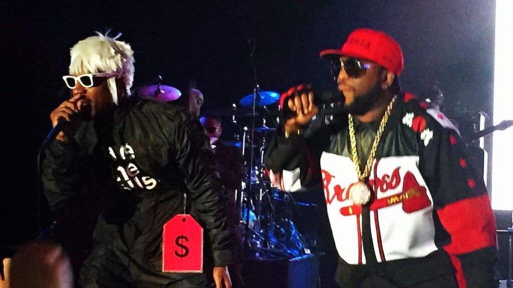 OutKast biography portrait — performing on stage in New York.