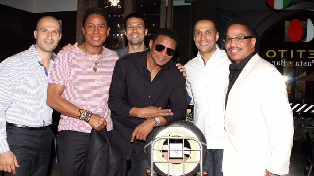 The Jacksons biography portrait — performing live at the Entertainment Centre in Sydney.