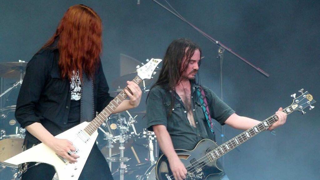 Carcass biography portrait — performing live on stage at Gods of Metal festival in 2008.