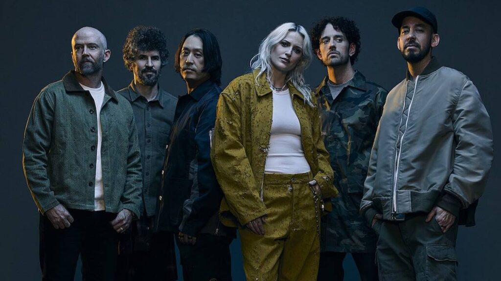 Linkin Park biography portrait — official From Zero lead press photo featuring new lineup.