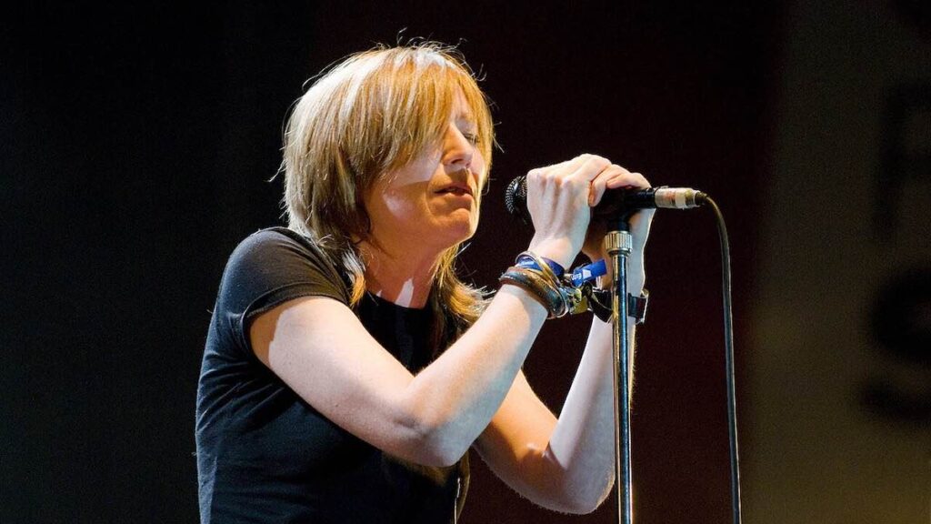 Portishead biography portrait — performing live on stage at Primavera Sound festival.